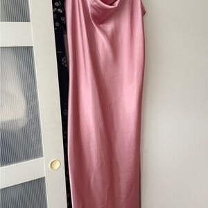 Bebe pink Satin dress size Small